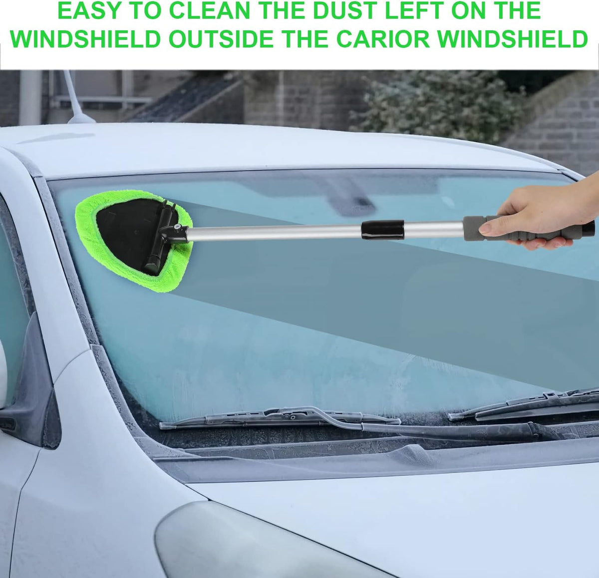 💥 💥 🔥 Windshield Cleaning Tool, Microfiber Car Window Cleaner with 4 Reusable and Washable Microfiber Pads and Extendable Handle - image 4