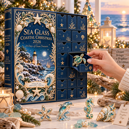 24 Days of Ocean Treasures — Sea Glass Coastal Christmas Advent Calendar 2026