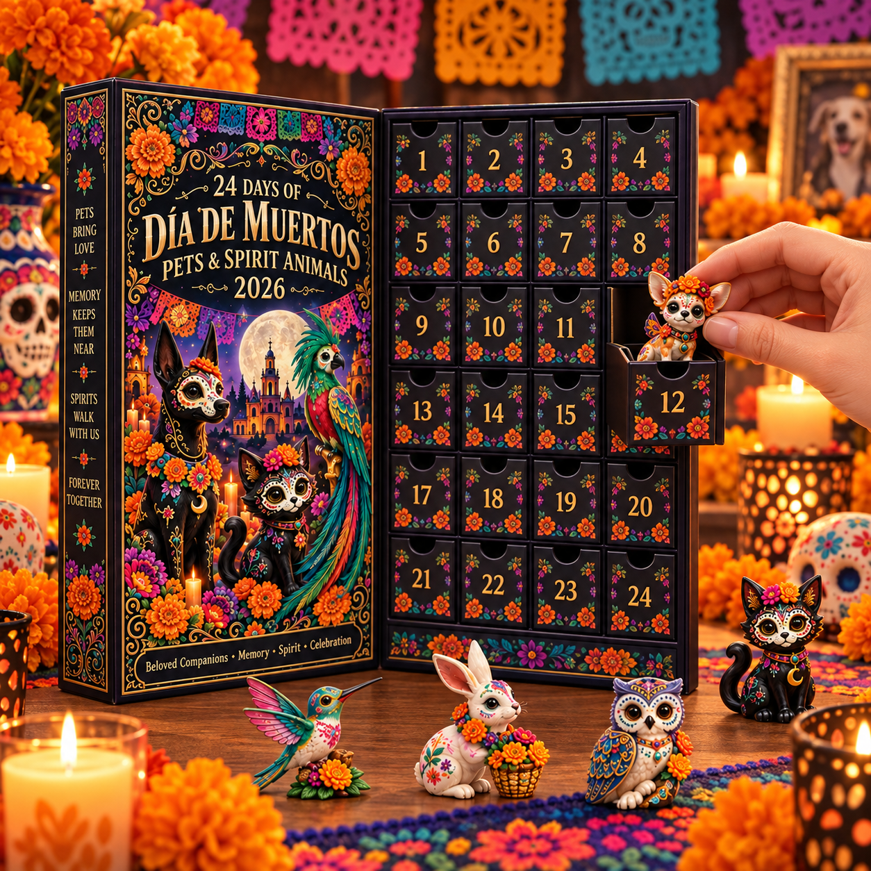 Día de Muertos Pets & Spirit Animals Advent Calendar 2026