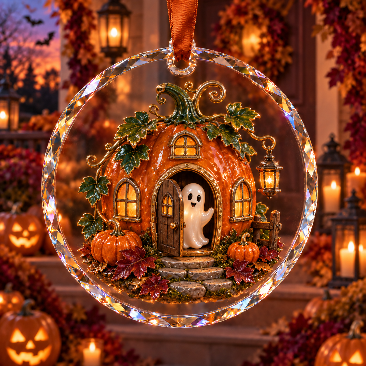 2026 Enchanted Halloween Hanging Ornaments – 8 Whimsical Designs with Ghosts, Black Cats & Moonlit Magic