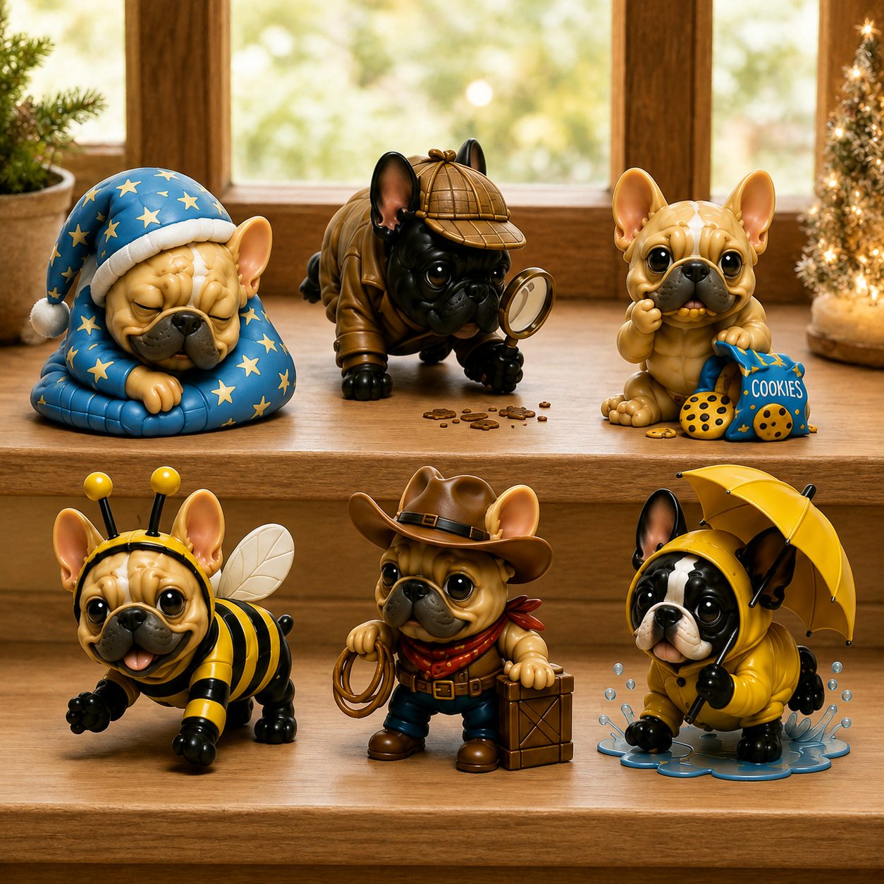 24 Days of Frenchie Mischief Advent Calendar 2026 – 24 Unique French Bulldog Collectible Figurines, Christmas Countdown Gift for Frenchie Lovers