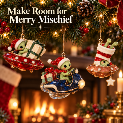Cosmic Christmas Alien Ornaments – 6 Whimsical Holiday Designs