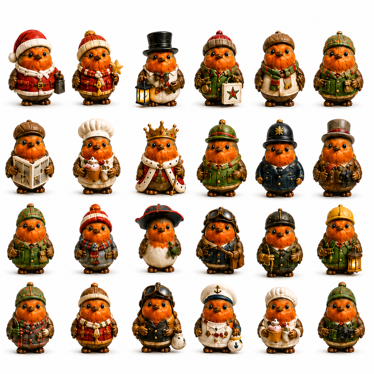 Robin Christmas Advent Calendar 2026 – 24 Days of Unique  Collectible Robin Miniatures, Festive Countdown Gift for Bird Lovers & Garden Lovers