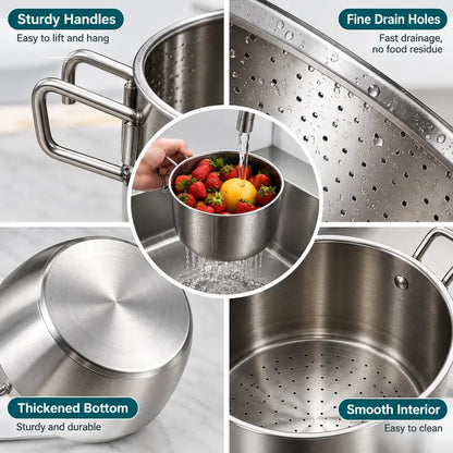 Stainless Steel Sink Hanging Drain Basket, with Handle Fast Draining 🚰