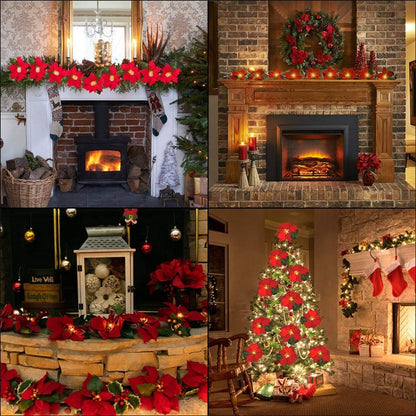 🎄✨ Christmas Poinsettia LED Garland String Lights - image 7