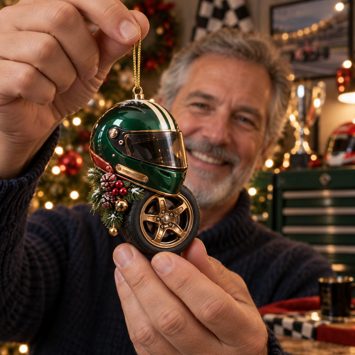 2026 Racing Helmet & Tire Christmas Ornaments – 9 Unique Designs for Motorsport Fans