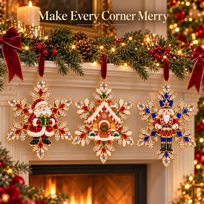 Christmas Magic Snowflake Ornaments – 6 Festive Designs for Holiday Decorating & Gifting