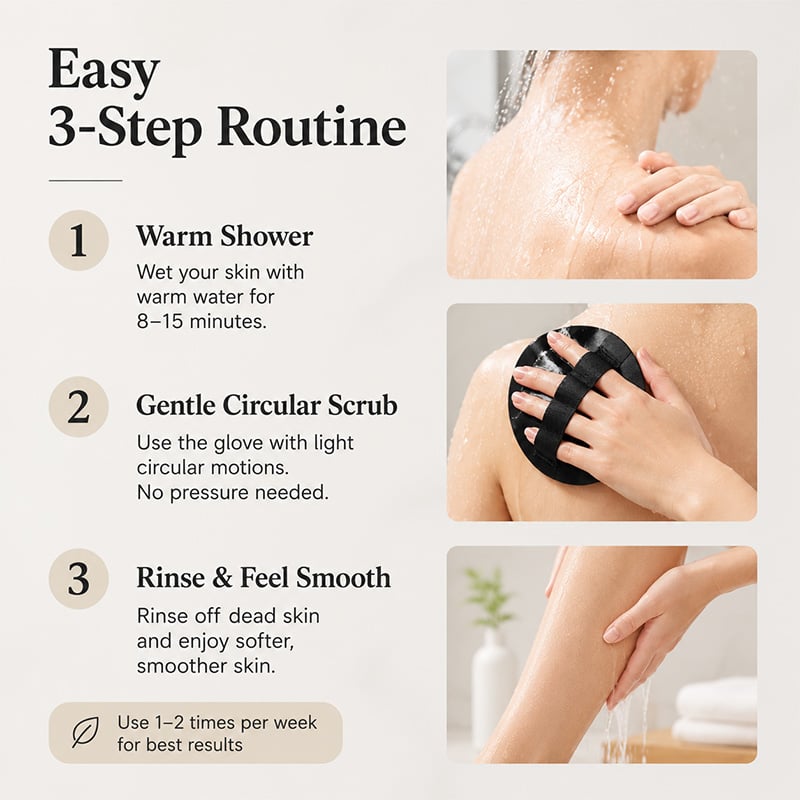💖 Hot Sale 49%OFF✨Soft Rubber Exfoliating Shower Glove - image 3