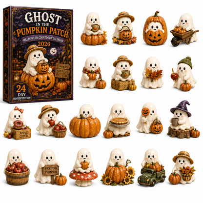 Ghost in the Pumpkin Patch Advent Calendar 2026 – 24 Unique Halloween Ghost Miniatures,
