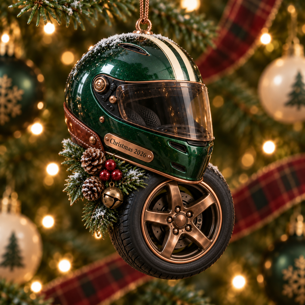 2026 Racing Helmet & Tire Christmas Ornaments – 9 Unique Designs for Motorsport Fans