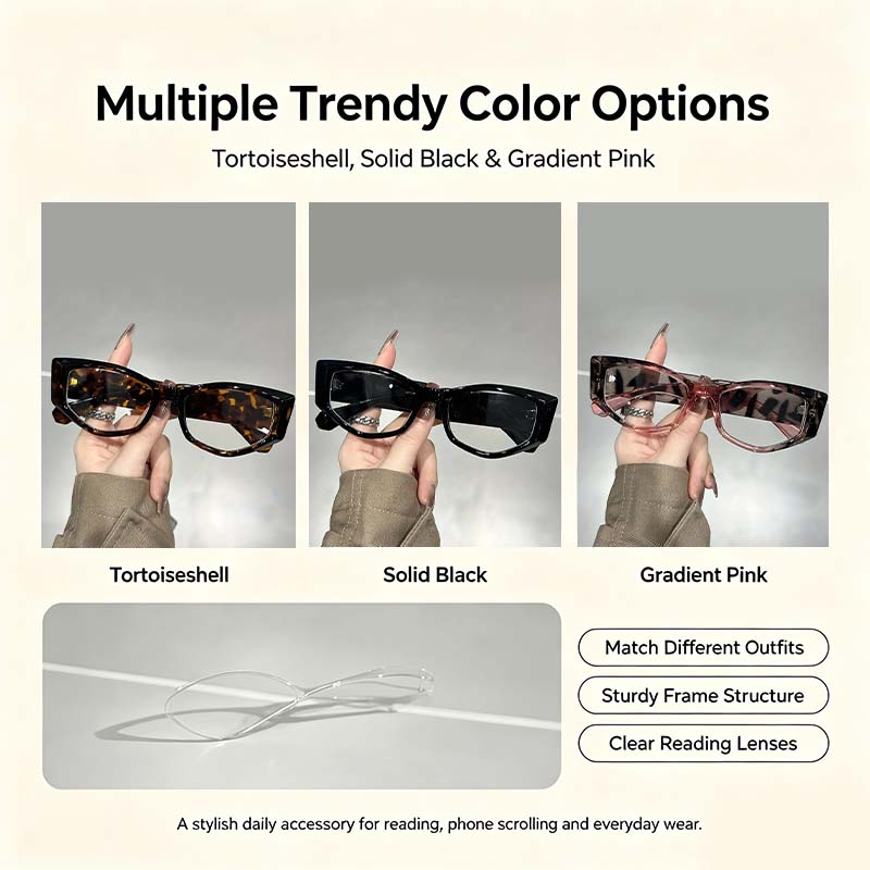 Women's Reading Glasses Anti-Blue Light Full Frame Square🕶️ - image 8
