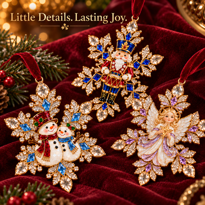 Christmas Magic Snowflake Ornaments – 6 Festive Designs for Holiday Decorating & Gifting