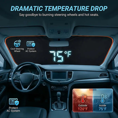 2026 New Portable Heat-Insulating Vehicle Sunshade, Upgraded Thickened Front Window Sun Shade☀️ - image 2