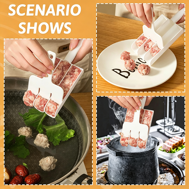 Creative Kitchen Triple Meatball Maker, Meatball Shaper Kitchen Triple Meat Tenderiser Meat Baller 🍳 - image 6