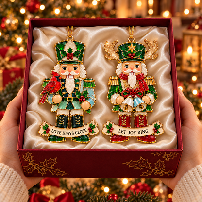 2026 Nutcracker Christmas Ornament Collection – 6 Festive Designs with Golden Details & Heartfelt Wishes