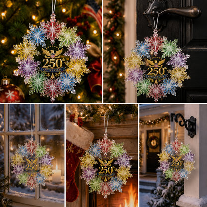 ✨250th Anniversary Crystal Snowflake Christmas Tree Ornament