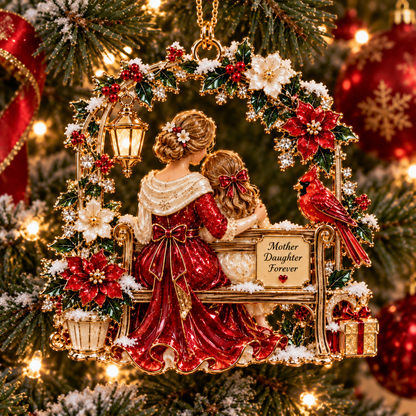 Mother & Daughter Christmas Ornament  –  Heartwarming Holiday Keepsake, Meaningful Christmas Gift for Mom & Daughter