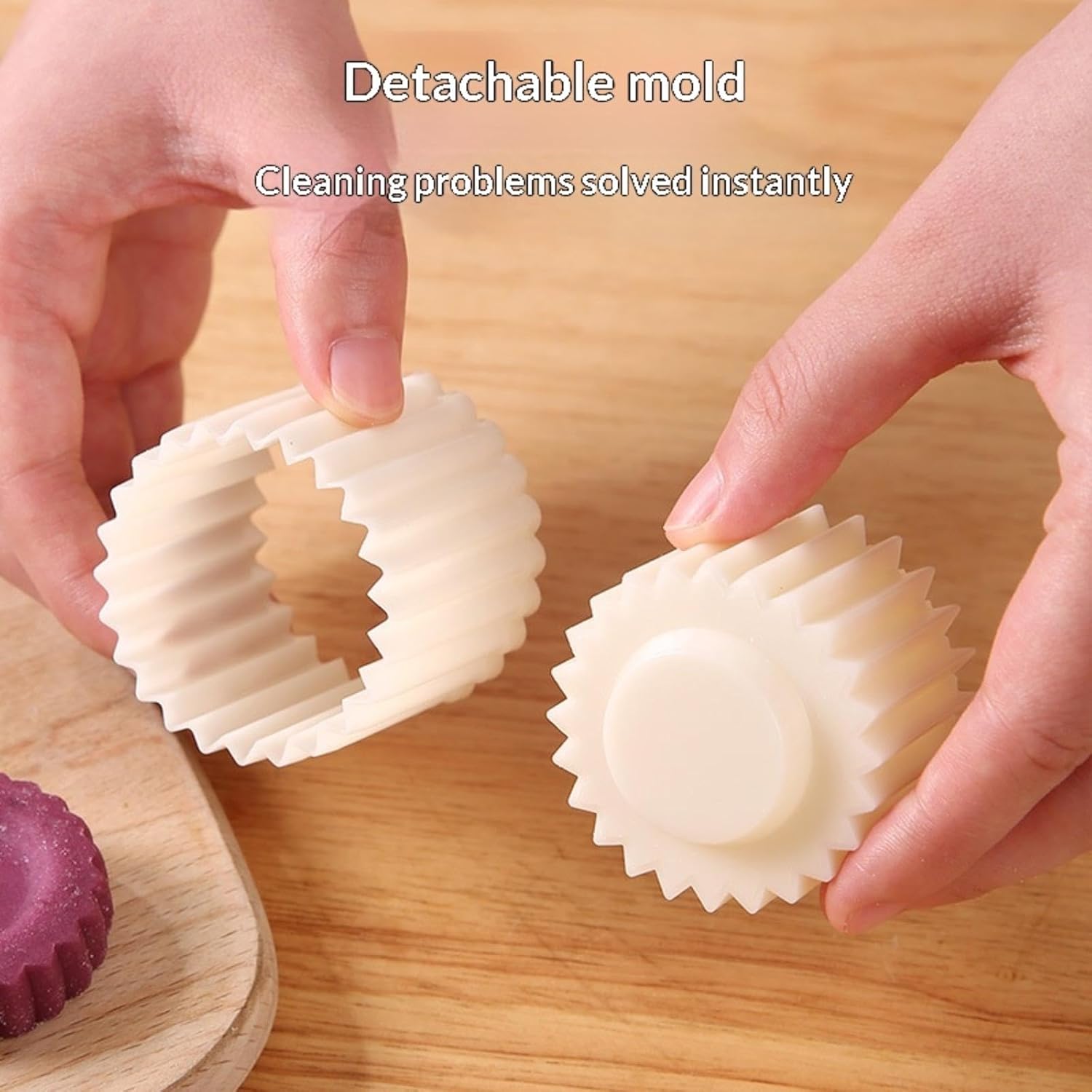 Sunflower‑Patterned Round Hand‑Press Mooncake Mold, French‑Style Lace Pastry Mold 🍪 - image 3