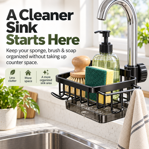 ✨ Faucet Sink Organizer Rack – Keep Your Kitchen Sink Clean & Clutter-Free - image 1