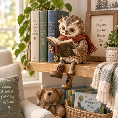 Reading Owl Figurine - image 9