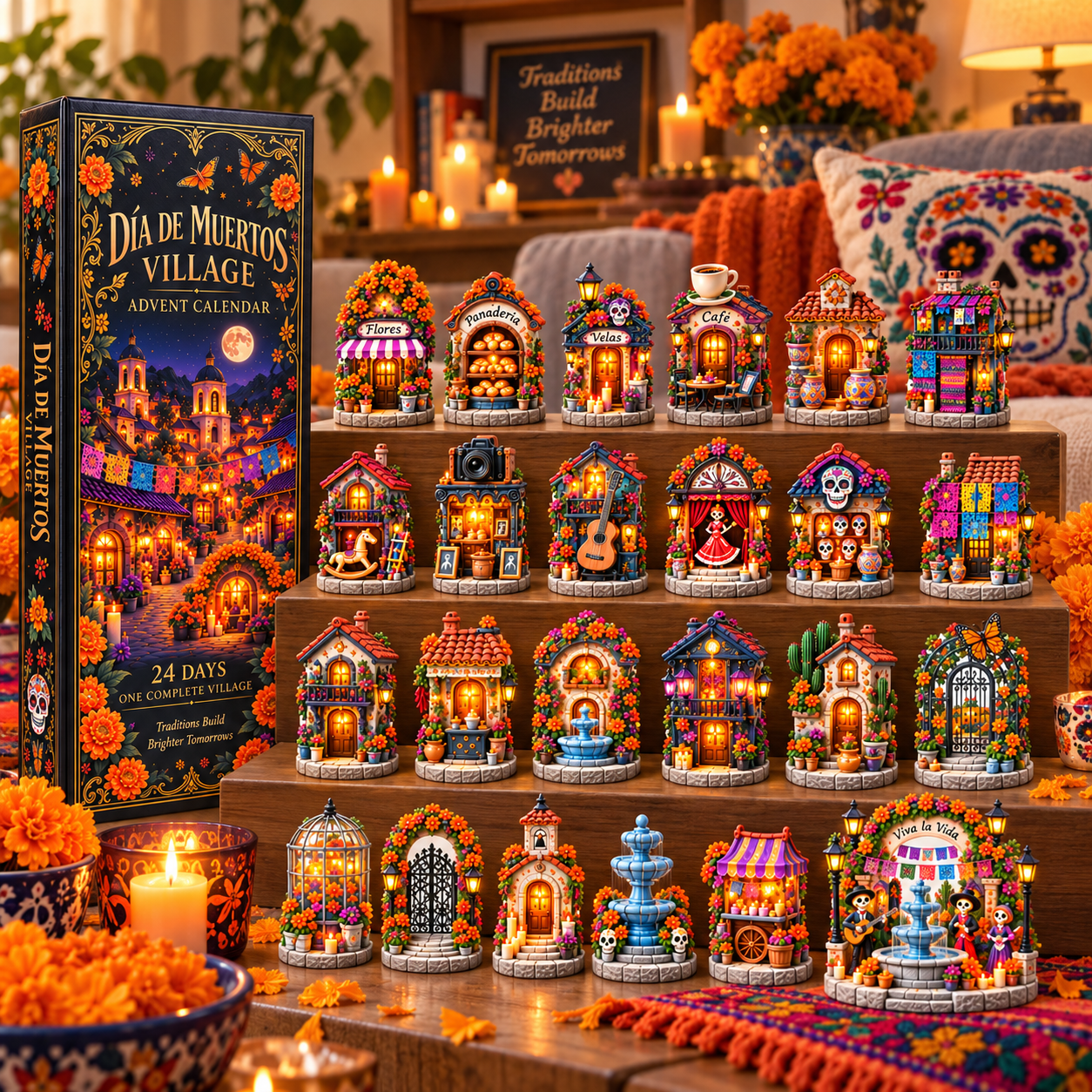24 Days to Build a Village of Memories — Día de Muertos Village Advent Calendar 2026