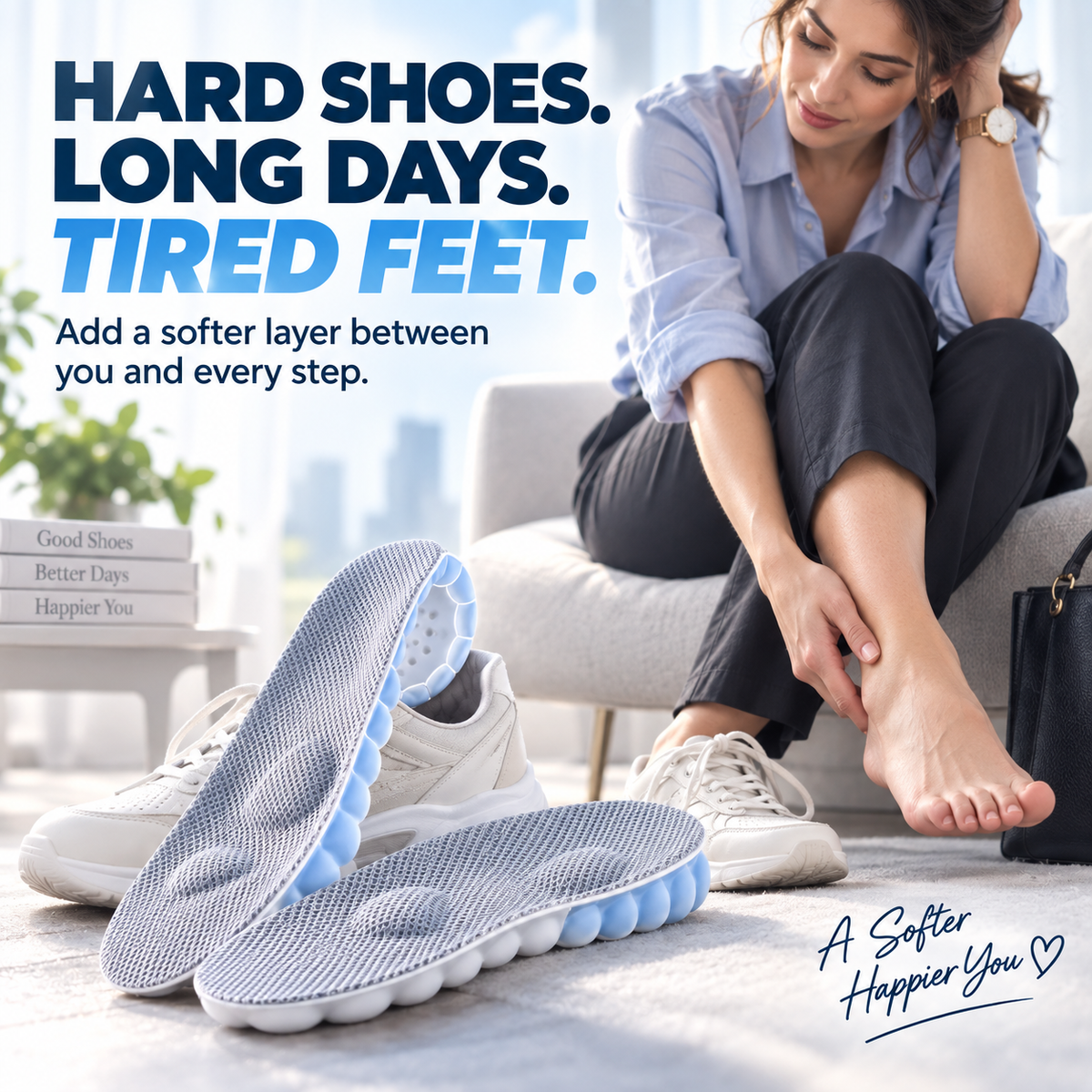 ☁️ 2pairs 4D Cloud Comfort Insoles – Soft Cushioning & All-Day Support - image 2