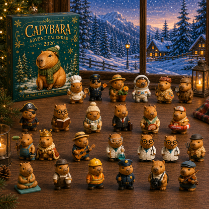Capybara Advent Calendar 2026 – 24-Day Christmas Countdown with 24 Collectible Capybara Figures
