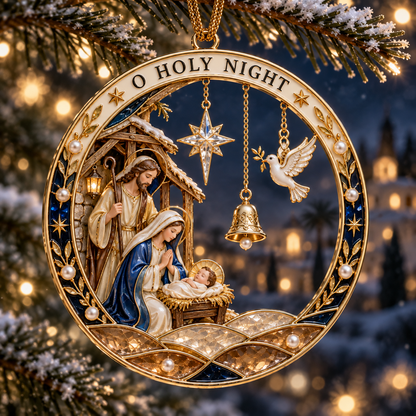2026 Christmas Blessings Hanging Ornaments – 9 Festive Designs with Holiday Scenes, Stars & Snowflakes