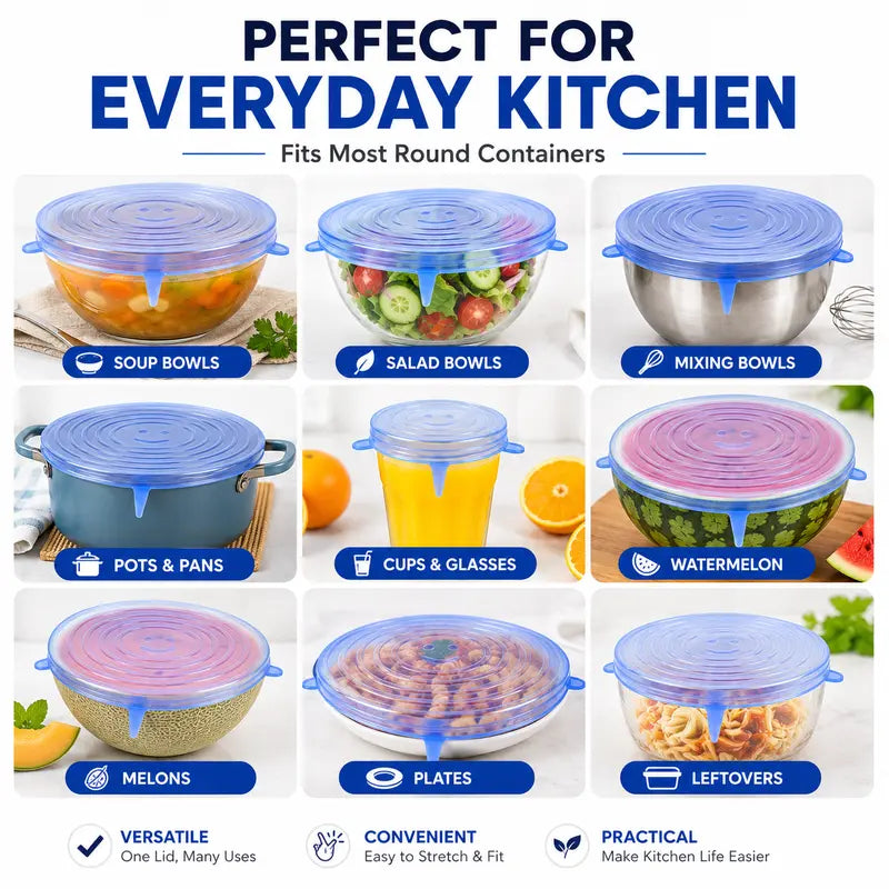 🥣 LIMITED‑TIME 50% OFF! 🫙 Adpartner Silicone Lids for Food Storage (6-Pack) ♻️ - image 12