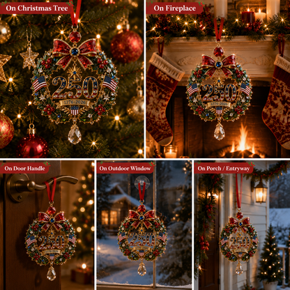 ✨Crystal Christmas Wreath Christmas Tree Ornament