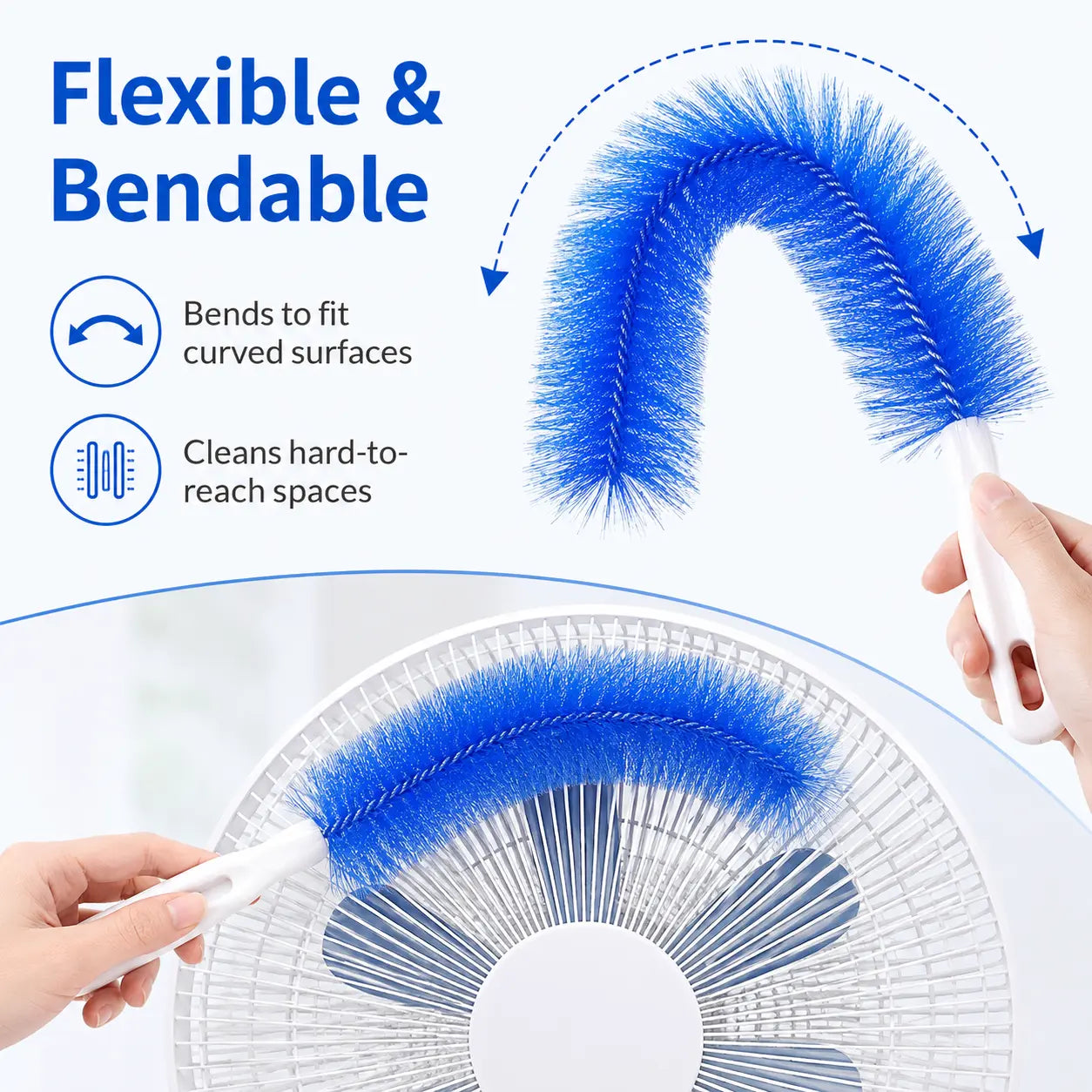 2 Counts Bendable Microfiber Head,Reusable Dust Remover💨 - image 3