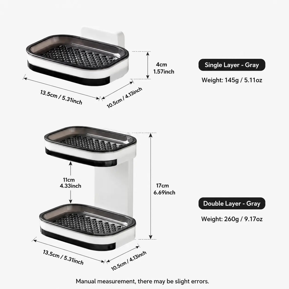 Wall Mounted Double-Layer Soap Bar Holder with Drainage Holes🧼 - image 10