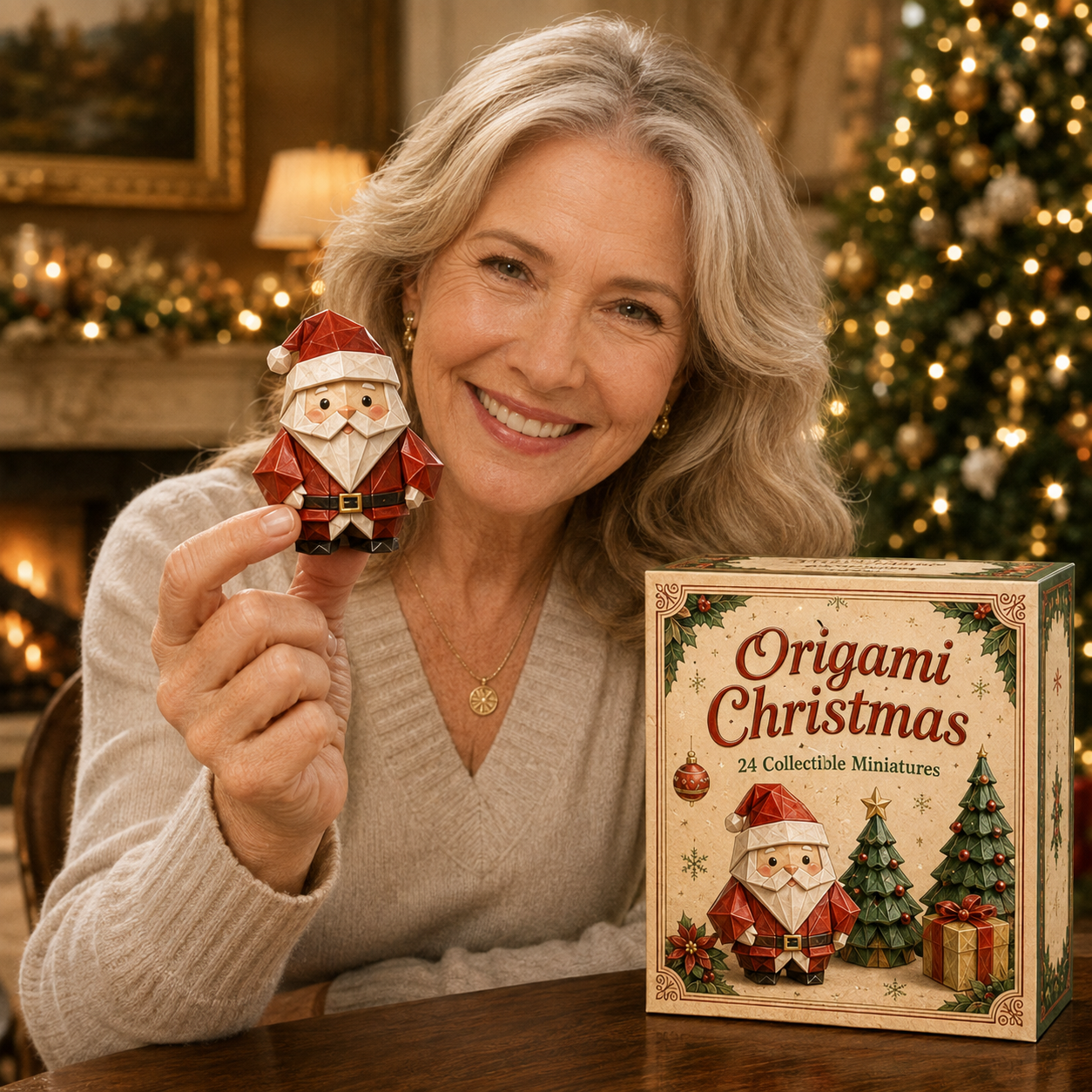 A Folded Christmas 24-Day Advent Calendar – 24 Collectible  Christmas Miniatures, Premium Holiday Countdown Gift Set for Families & Collectors