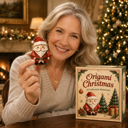 A Folded Christmas 24-Day Advent Calendar – 24 Collectible  Christmas Miniatures, Premium Holiday Countdown Gift Set for Families & Collectors