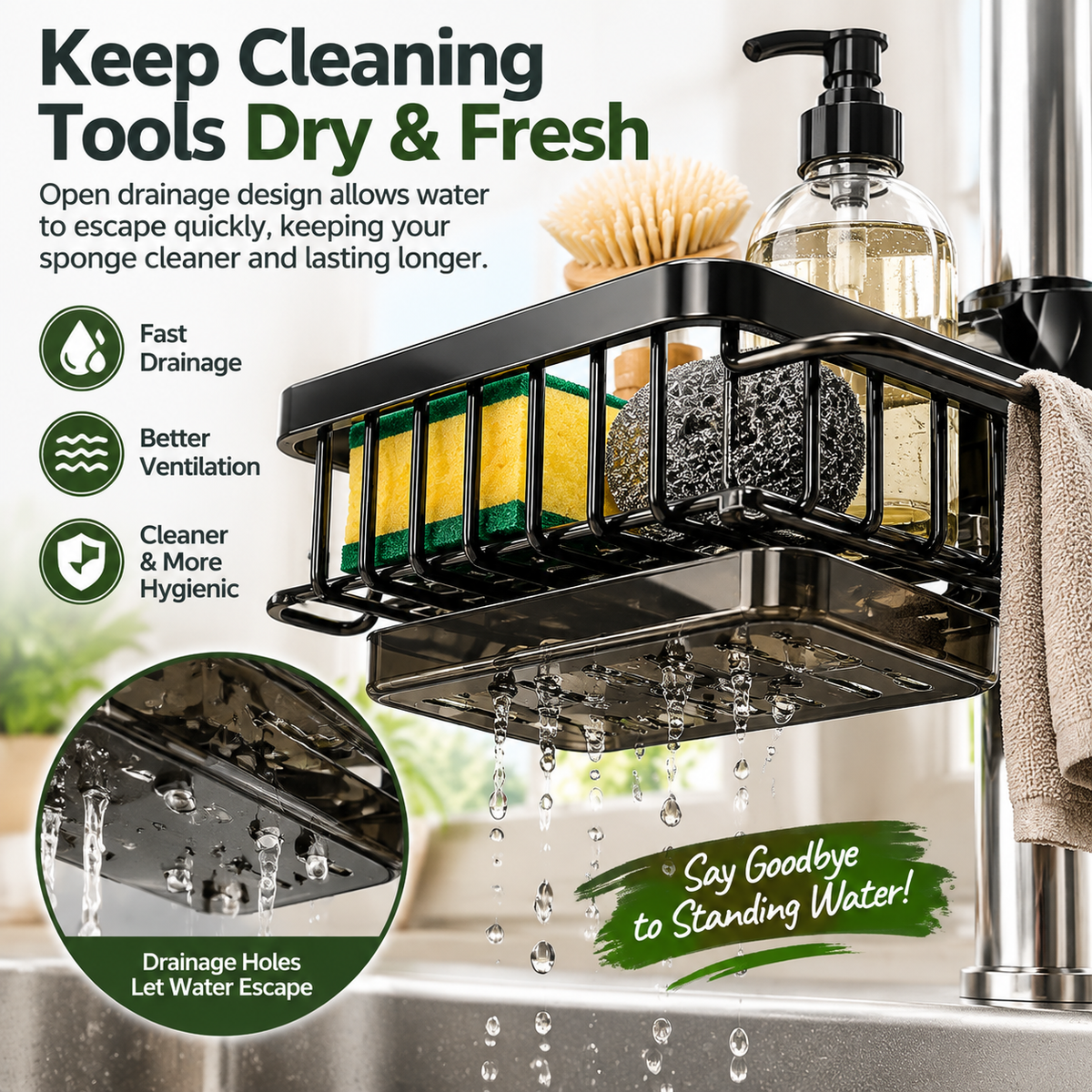 ✨ Faucet Sink Organizer Rack – Keep Your Kitchen Sink Clean & Clutter-Free - image 5