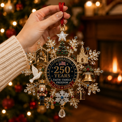 ✨Sparkling Christmas commemorative snowflake ornaments