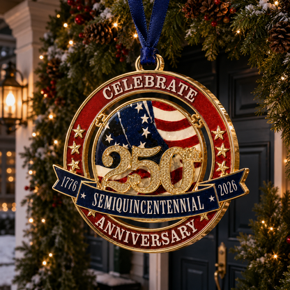 ✨250th Anniversary Commemorative Medal Christmas Tree Ornament