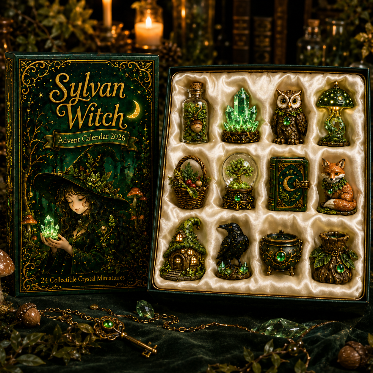 24 Days of Forest Magic – Witchy Crystal Miniature Countdown Calendar 2026