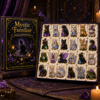 Mystic Familiar 24-Day Countdown Calendar 2026 – 24 Collectible Crystal Animal & Magical Creature Miniatures