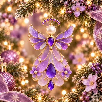 12-Month Birthstone Angel Ornament Collection – Stained Glass Christmas Tree Decorations & Meaningful Keepsake Gifts