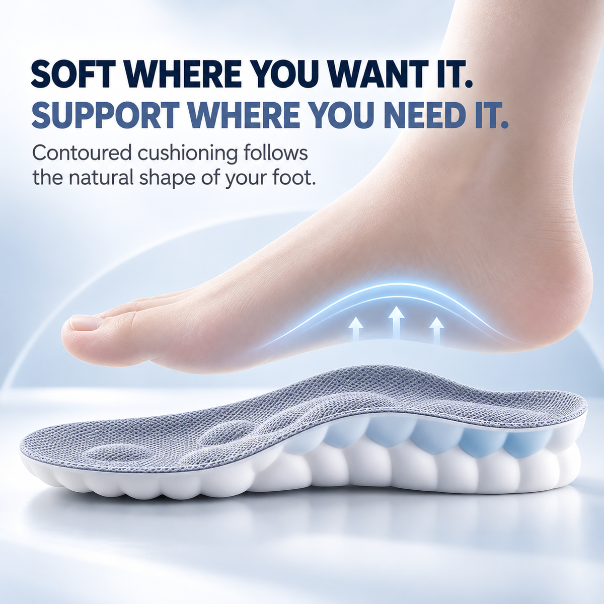 ☁️ 2pairs 4D Cloud Comfort Insoles – Soft Cushioning & All-Day Support - image 4