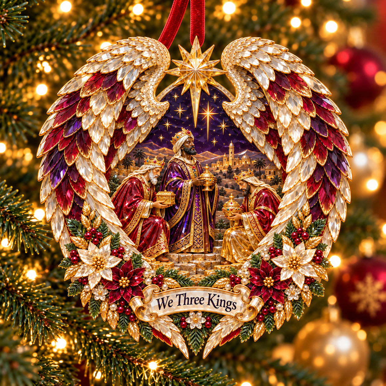 We Three Kings Christian Christmas ornament