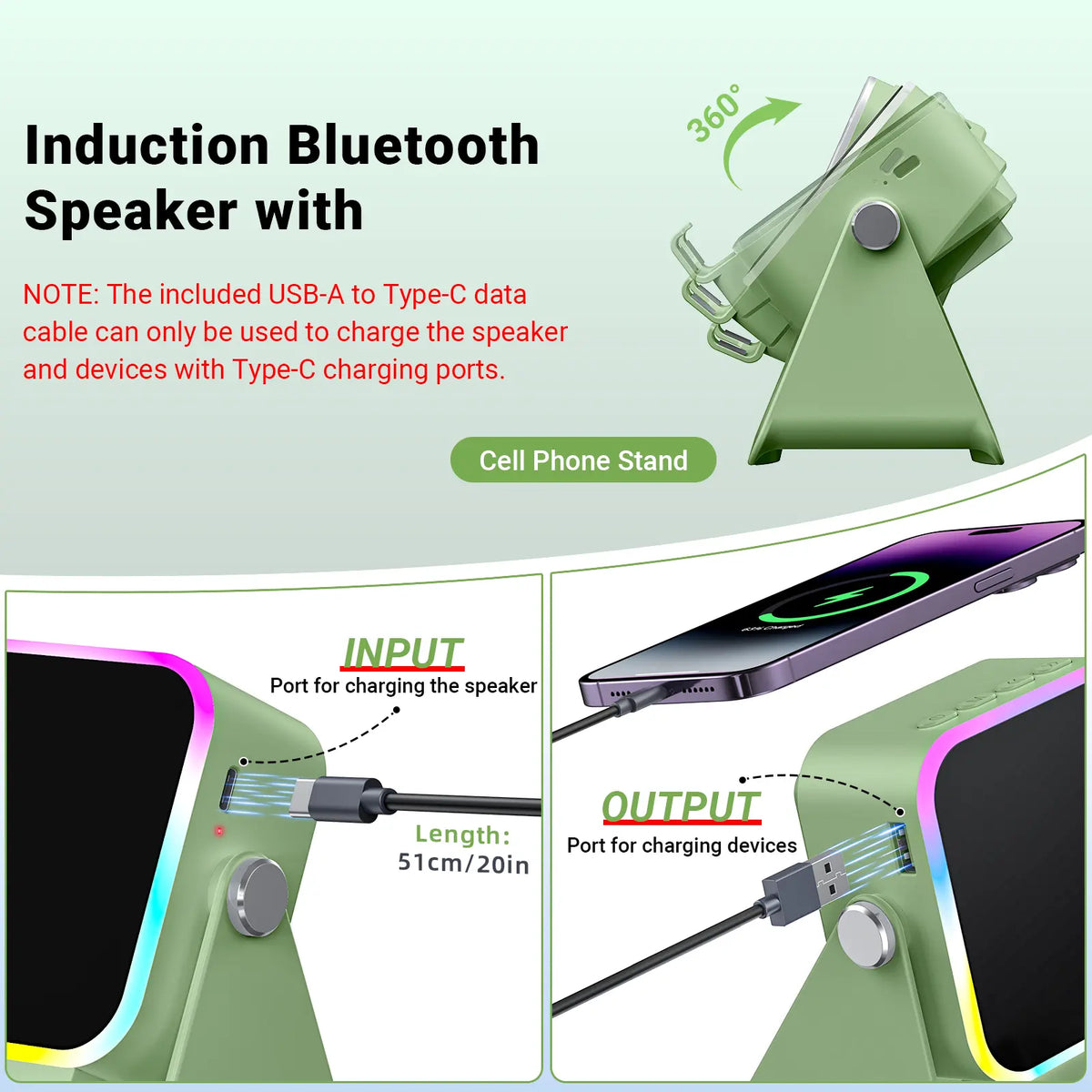 📱PUTARE Wireless Induction Audio Speaker Stand - image 6