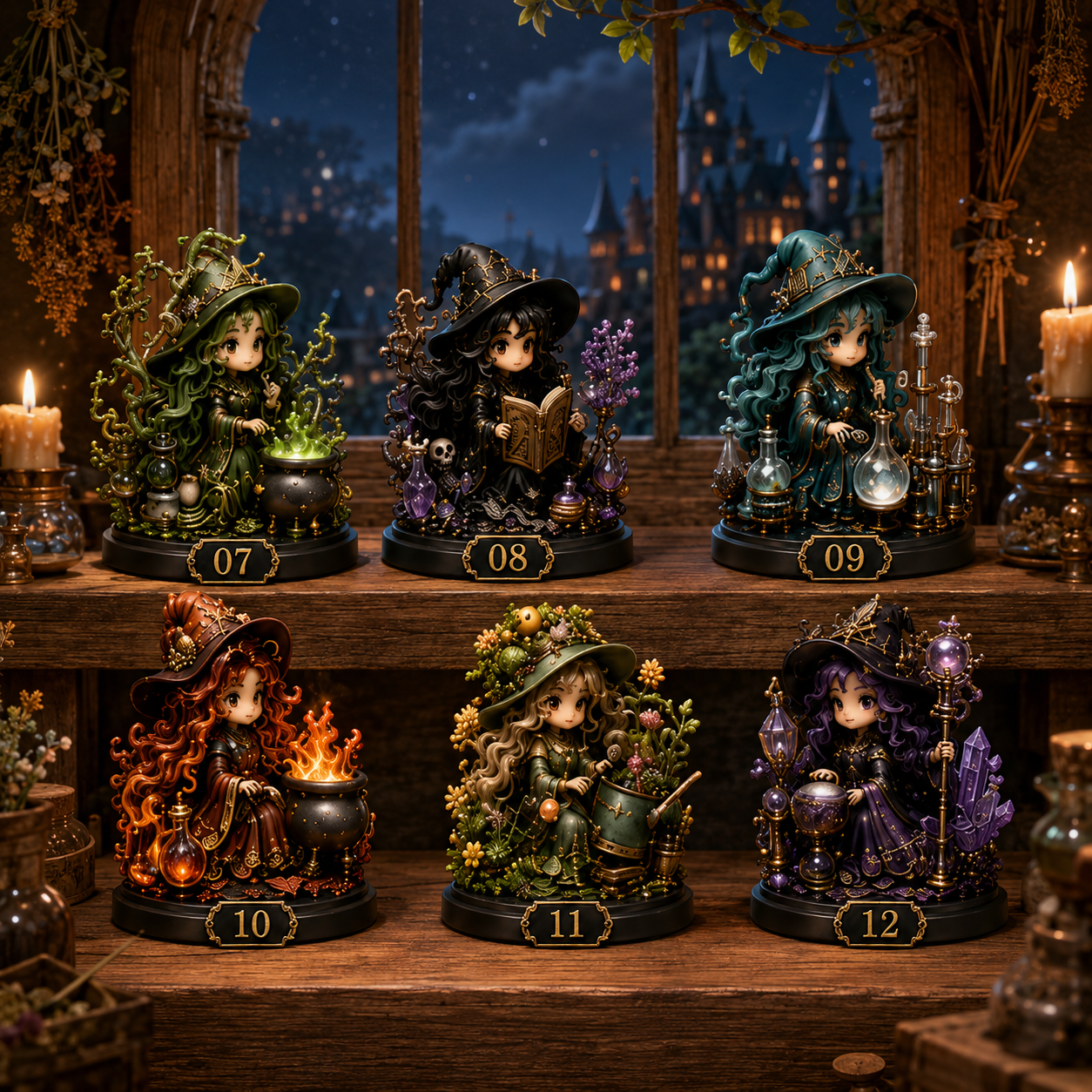🧙‍♀️ 24 Days of Witchy Magic – 2026 Potion & Spellcraft Advent Calendar with 24 Enchanted Collectible Witch Figurines & Daily Surprises