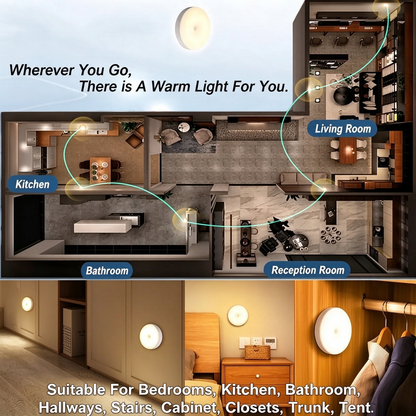 6 Pcs Motion Sensor Light, Rechargeable Night Light 💡