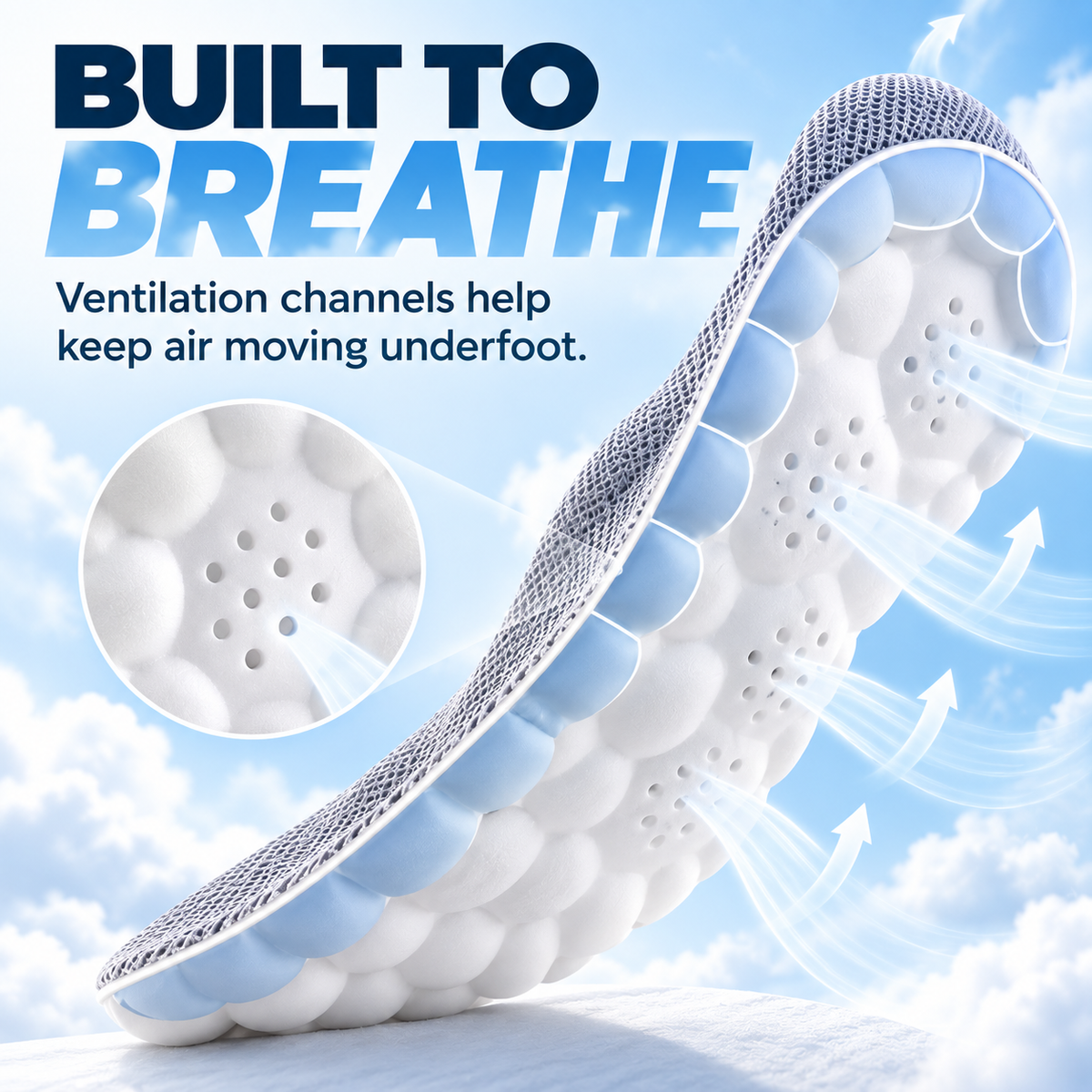 ☁️ 2pairs 4D Cloud Comfort Insoles – Soft Cushioning & All-Day Support - image 5