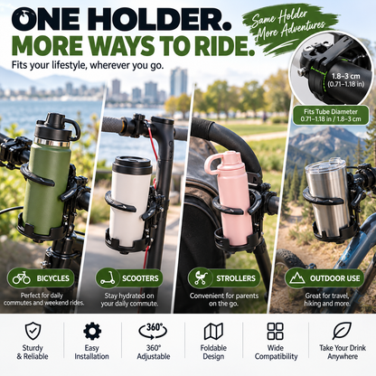 🚴 Foldable 360° Rotating Bike Cup Holder – Adjustable Space-Saving Drink Mount - image 5