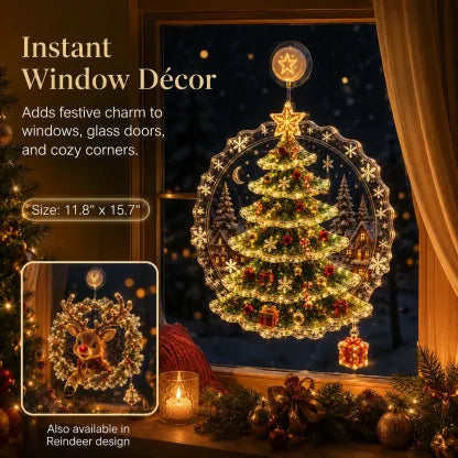 ✈️Last Day 50% OFF✨🎄Lighted Christmas Window Decoration with Suction Cup | Warm LED Window Light with Double-Layer Design & Multiple Festive Styles Flat Version✨ - image 16