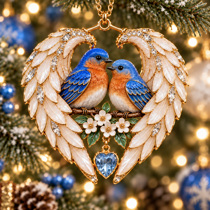 ❤️2026 Angel Wing Heart Christmas Ornaments
