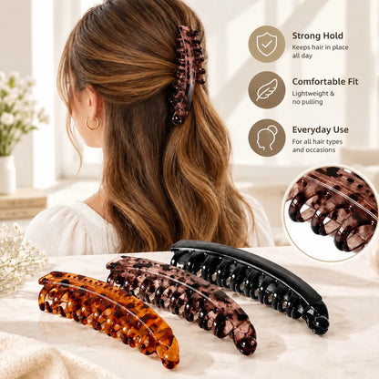3 PCS Banana Hair Clips for Women, Cute and Stylish French Hair Claw Clips✨ - image 1